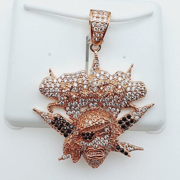 "14K Gold Plated Cubic Zircon Pendant, EVBRS543 - Picture 6 of 10